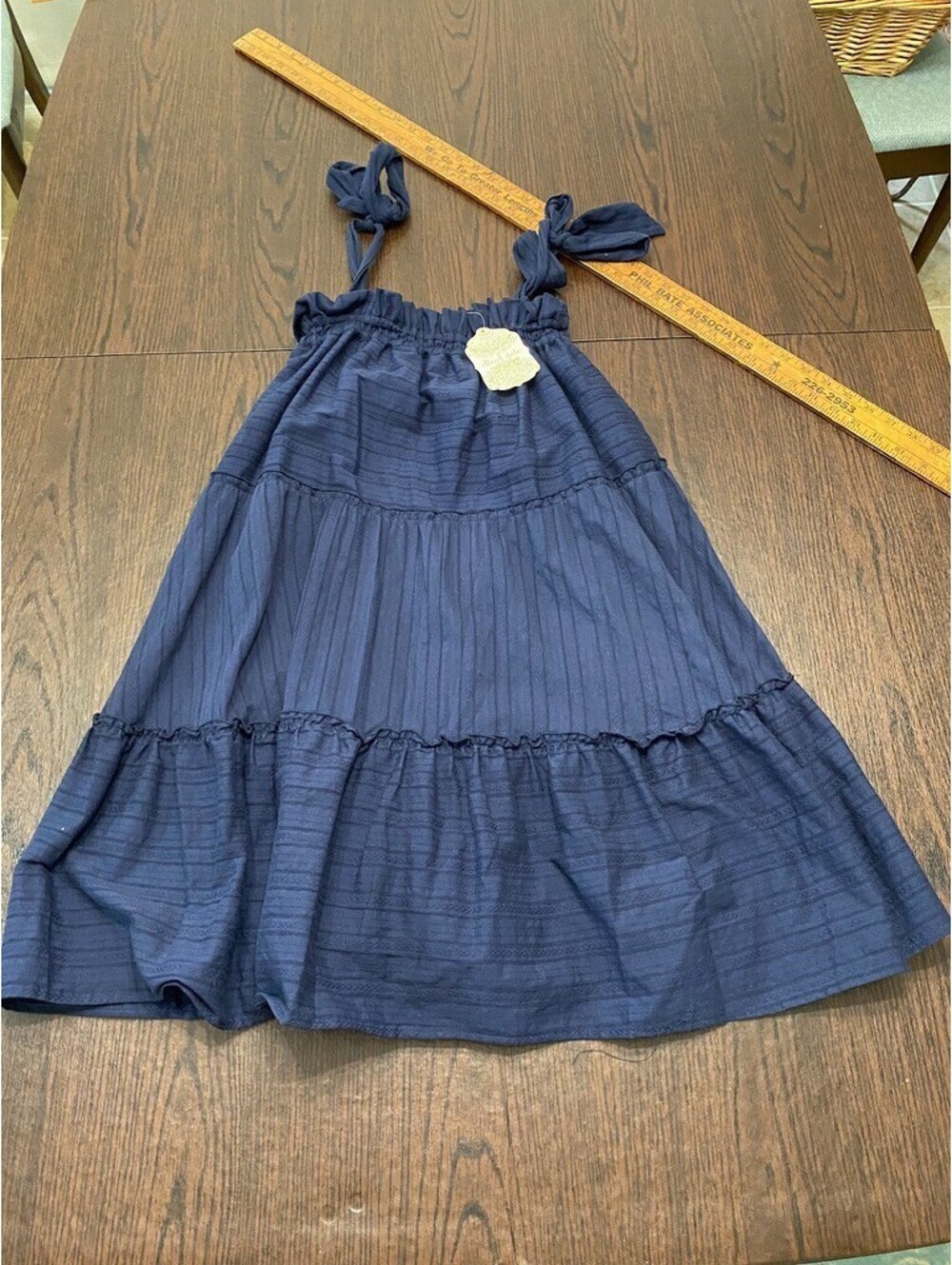 Altar'd State Top Size M Womens Boho Inset Navy Blue Adjustable Straps